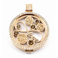 Fashion Slim Edge Locket Pendant with Full of Zironia Jewelry